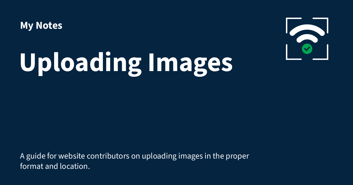 Uploading Images - My Notes